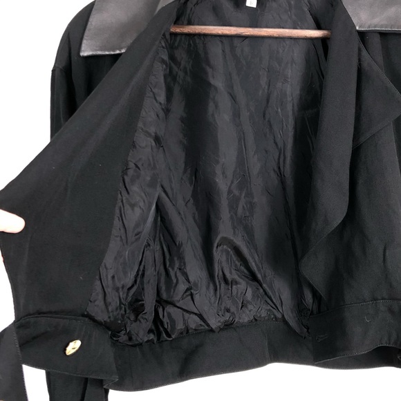 State of Claude Montana Leather Collar Crop Jacket - Picture 5 of 8